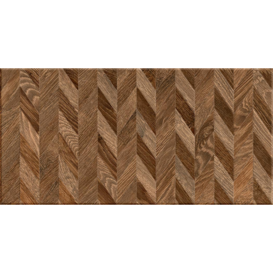 WOOD ESPIGA CUERO 30x60 πλακάκι τοίχου ματ όψη ξύλου καφέ